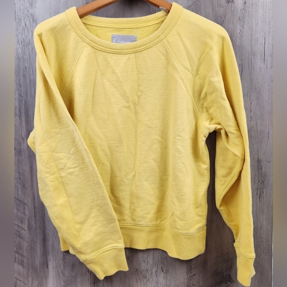 Everlane French Terry Crew Neck Sweatshirt in Yellow Size M - Picture 6 of 9